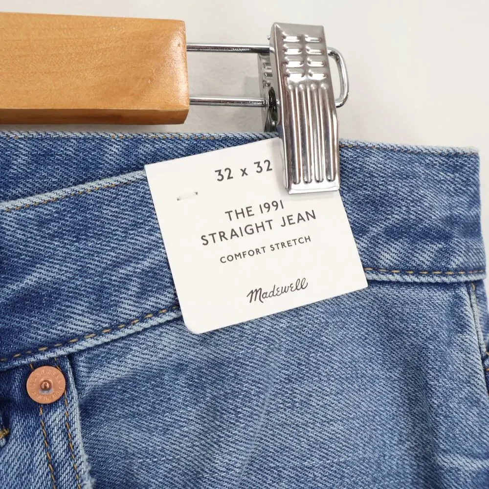 Madewell Men's The 1991 Straight Leg Jean Banwell Wash Size 32x32 NWT